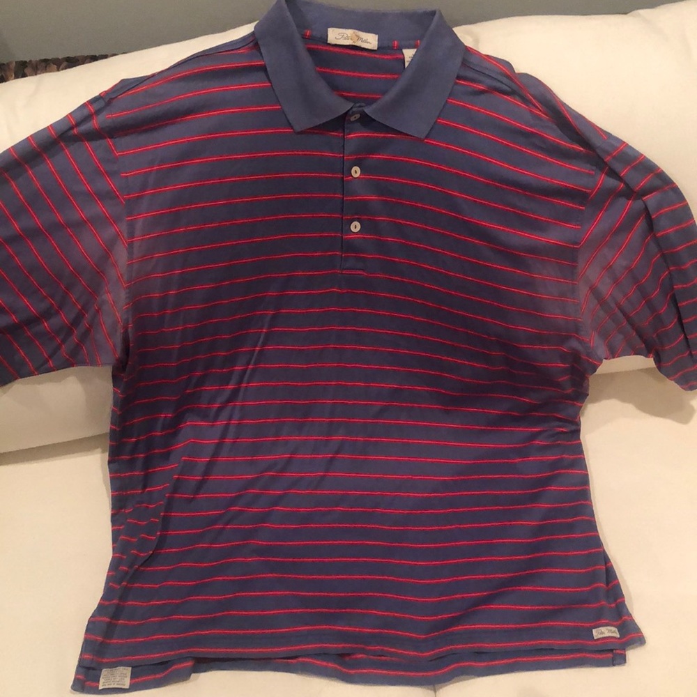 Peter Millar Men’s Striped Polo - Size Large